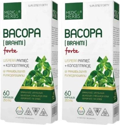 Kapsułki Zestaw 2x Bacopa (Brahmi) Forte, Medica Herbs