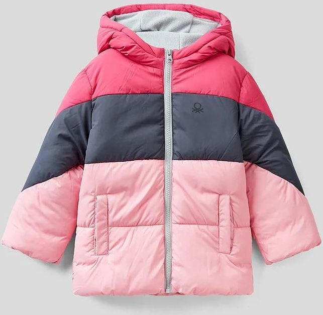 Benetton Kurtka zimowa w kolorze jasnoróżowym - Ceny i opinie - Ceneo.pl