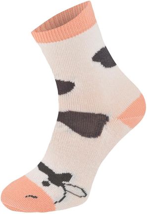 Kolorowe skarpetki dziecięce Tuptusie Cotton Touch wzór KROWA, delikatna bawełna, płaski szew