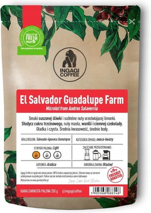 Ingagi Coffee El Salwador Guadalupe Farm  Ziarnista 1kg