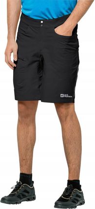 Jack Wolfskin Męskie Spodenki Czarne 46 Czarny