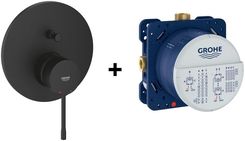 GROHE Essence Professional -  jednouchwutowa bateria podtynkowa, do obsługi 2 wyjść wody, phantom black 24167KF1 + element podtynkowy