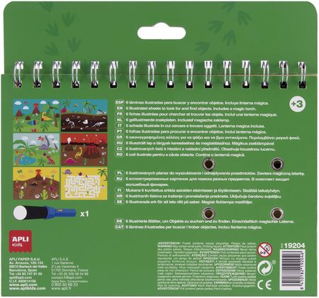 Apli Kids Książeczka Z Magiczną Latarką Dinozaury - zdjęcie 4