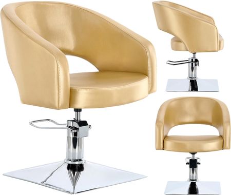 Calissimo Fotel Fryzjerski Greta Złoty Hydrauliczny Obrotowy Do Salonu Fryzjerskiego Krzesło Fryzjerskie