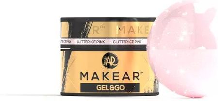 Żel GG21 Glitter Ice Pink - Gel&Go 15 ml - Makear