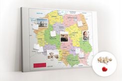 Zdjęcie Tablica Korkowa Do Kuchni Pinezki Mapa Polski - Jeziorany