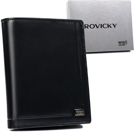 Skórzany portfel męski na karty — Rovicky