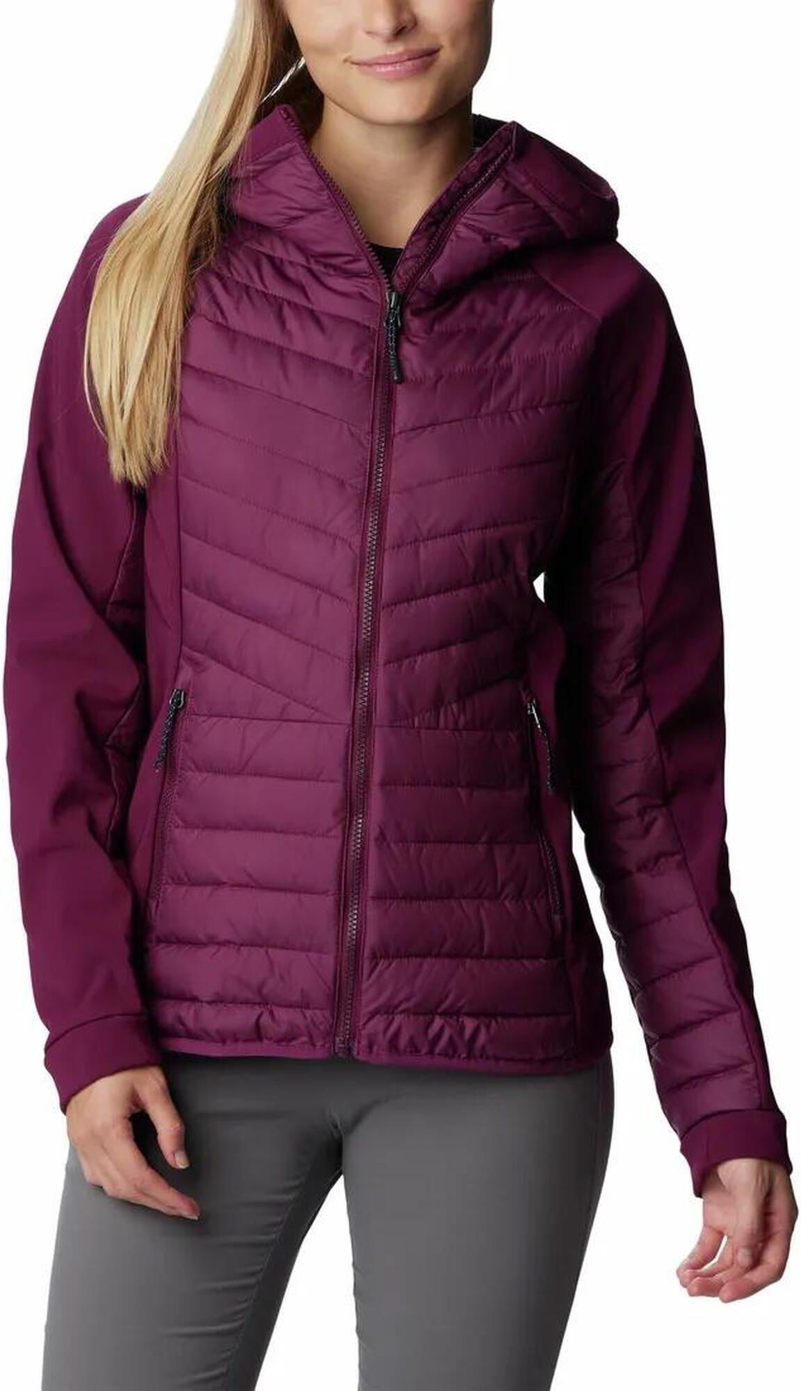 Columbia Kurtka Damska Powder Lite Hybrid Hooded Jacket Purpurowy Ceny I Opinie Ceneo Pl