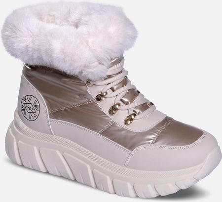 Damskie wysokie buty zimowe Lee Cooper LCJ-23-44-1953L 37 24 cm Złote (5904292121045)