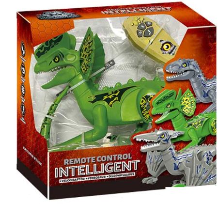 Import Pronice Dinozaur Robot Zdalnie Sterowany Światło Dźwięk Zielony - zdjęcie 2