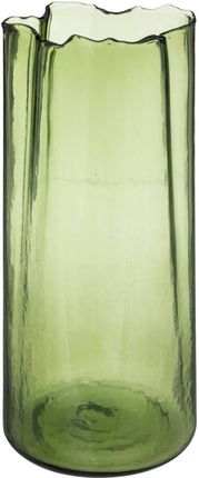 Atmosphera Wazon Na Kwiaty Z Zielonego Szkła Nieregularna Forma 32cm (193755)