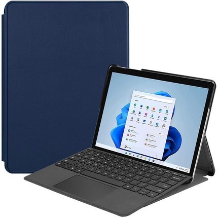 Bizon Etui Bizon Case Tab Croc do Microsoft Surface Go 3 / Go 2 / Go Granatowe