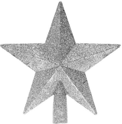 Gwiazda Czubek Ozdoba Na Choinkę 19 Cm Srebrny