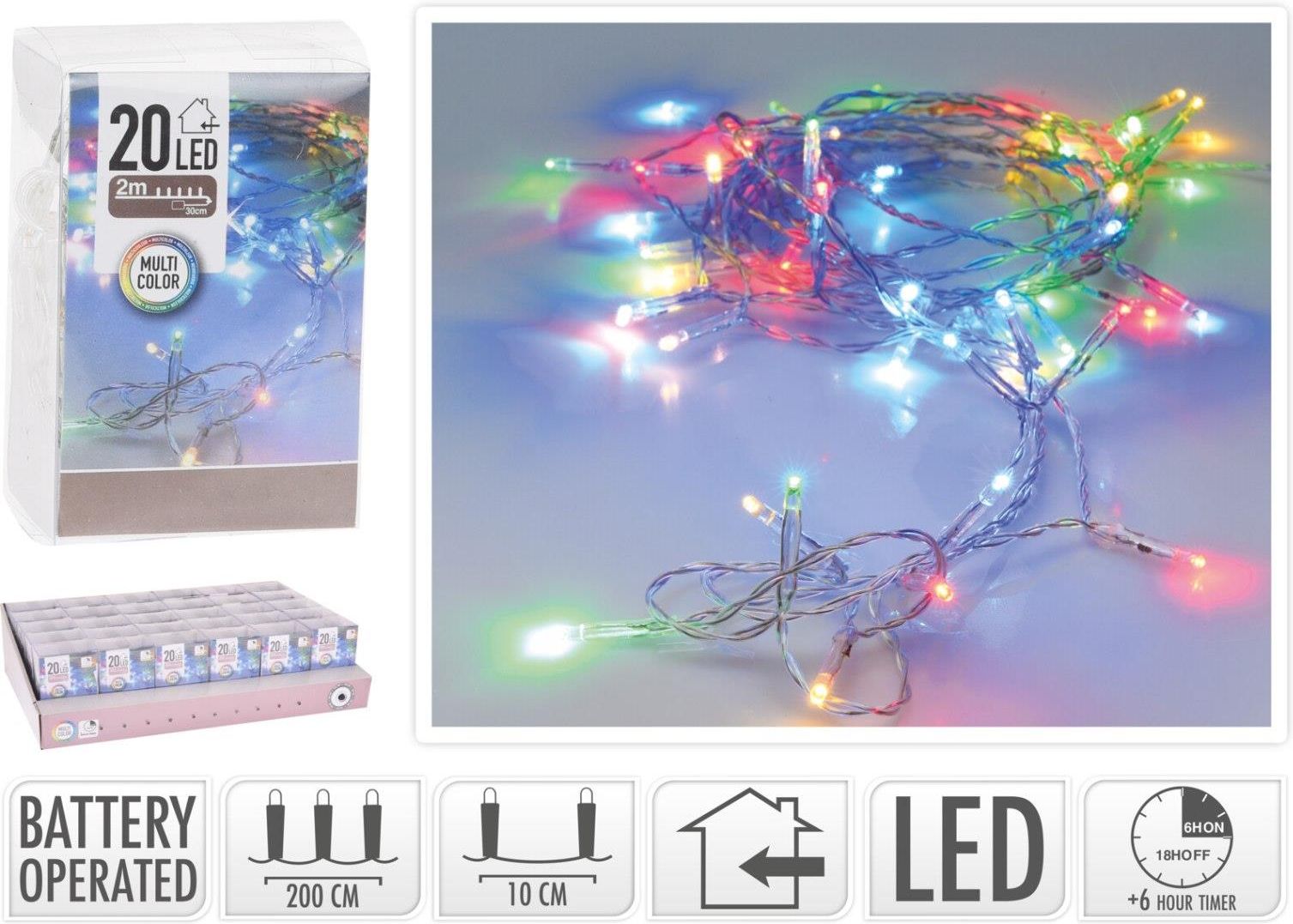 Multicolor Led Timer Łańcuch Led 20L Multicolor Timer 2M 3Xaa 1,5V - Opinie i atrakcyjne ...