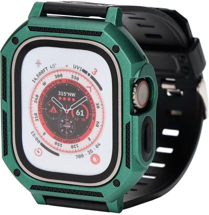Bizon Etui Z Paskiem Strap + Case Watch Armor Do Apple Watch Ultra 49Mm Zielone