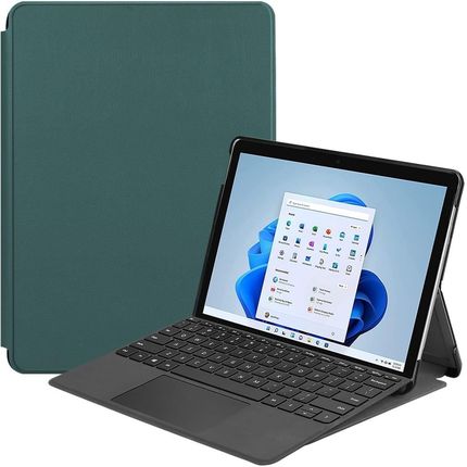 Bizon Etui Case Tab Croc Do Microsoft Surface Pro 8 Ciemnozielone