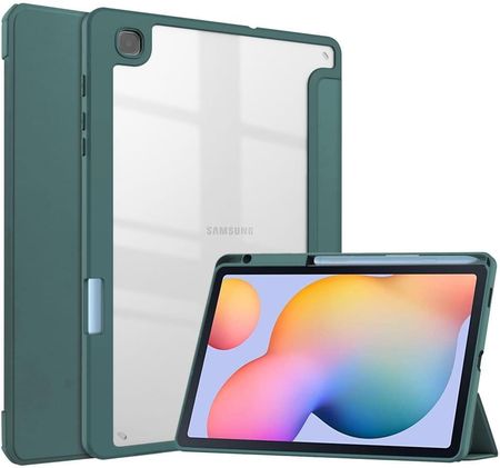 Bizon Etui Case Tab Clear Matt Do Samsung Galaxy Tab S6 Lite 2022/2020 Ciemnozielone