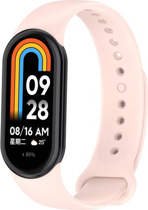 Bizon Pasek Strap Watch Dots Do Xiaomi Mi Smart Band 8 Jasnoróżowy