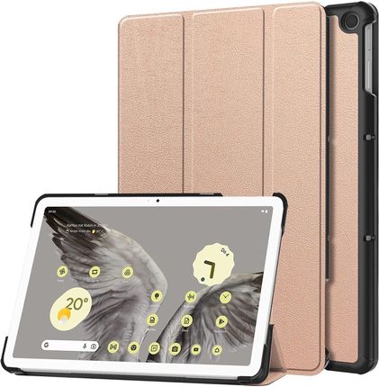 Bizon Etui Case Tab Croc Do Google Pixel Tablet Różowozłote