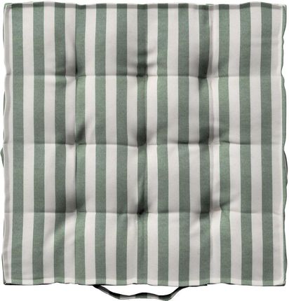 Dekoria Poduszka Na Krzesło Kuba Zielono Białe Pasy (1,5Cm) 50X50X10 Cm Quadro