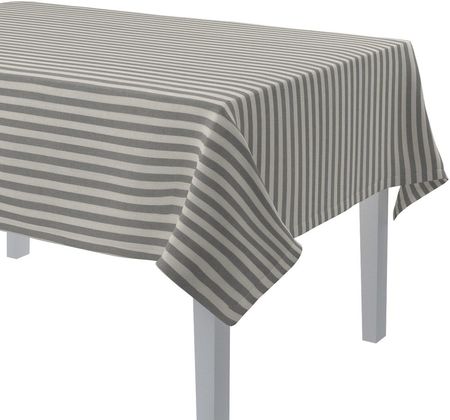 Dekoria Obrus Prostokątny Szaro Białe Pasy (1,5Cm) Quadro 130X210 Cm