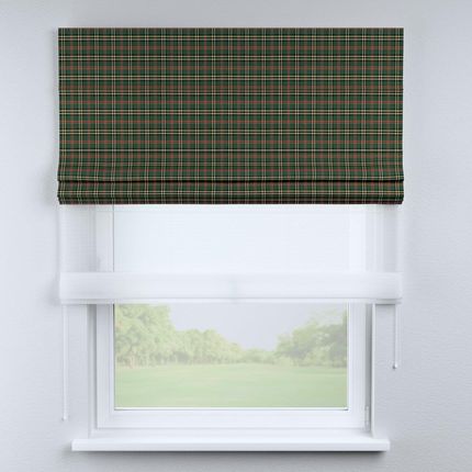 Dekoria Roleta Rzymska Duo Zielono - Czerwona Kratka Bristol 120X150 Cm