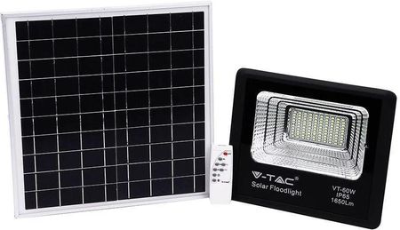 V-Tac Naświetlacz Halogen Led Solarny 20W Ip65 Vt 60W Zimny 1650Lm Vt60W94010