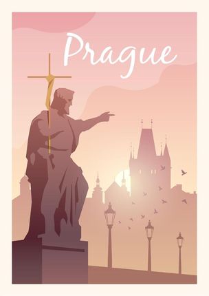 Mpink Plakat Miasta Praga 50X70 Cm