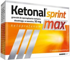 Zdjęcie Ketonal Sprint max 50 mg 12 saszetek - Lądek-Zdrój