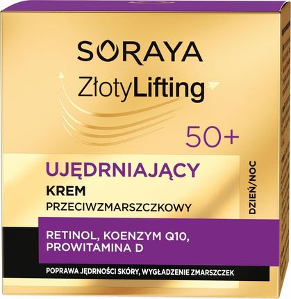 Krem Soraya Złoty Lifting Ujędrniający przeciwzmarszczkowy 50+ na dzień i noc 50ml