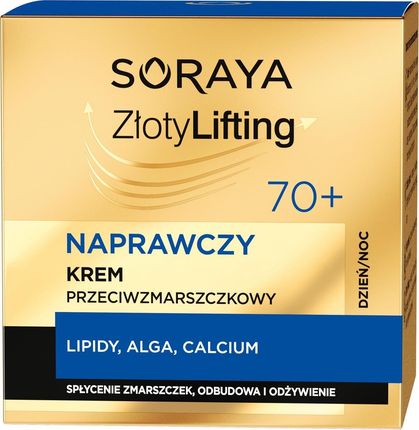 Krem Soraya Złoty Lifting Naprawczy przeciwzmarszczkowy 70+ na dzień i noc 50ml