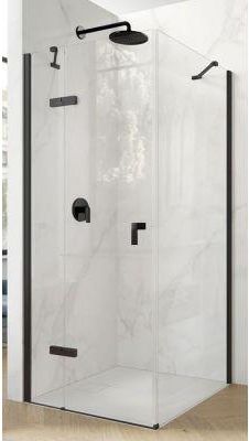 Ścianka prysznicowa boczna 90 cm Huppe Aura Pure black edition/szkło przezroczyste AP0213123322