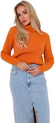 M771 Sweter z golfem - pomarańczowy (kolor pomarańcz, rozmiar L/XL)