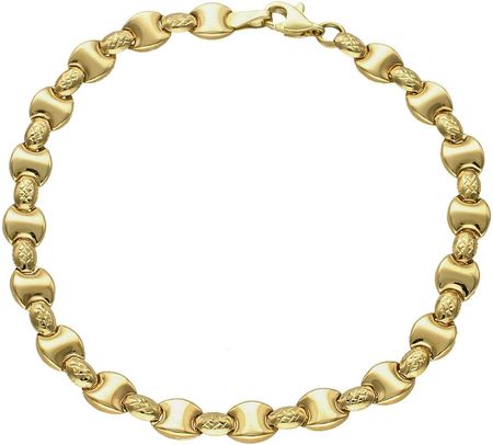 Diament Złota bransoletka damska 375 klasyczna