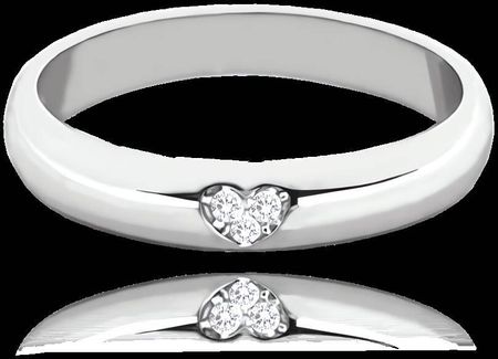 Minet MINET+ Srebrny pierścien ślubny z białymi cyrkoniami rozmiar 13
