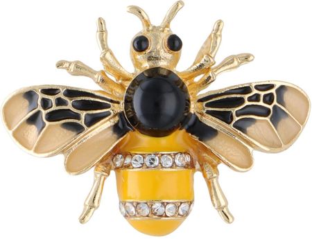 Hug<3 Przepiękna ozdobna złota broszka pszczoła owad