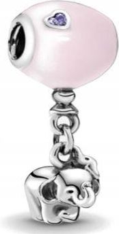 Simply Me Charms słoń słonik z różowym balonem srebro s925