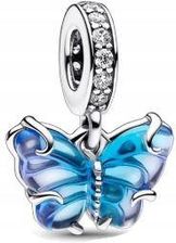 Simply Me Charms zawieszka Motyl ze szkła Murano srebro 925