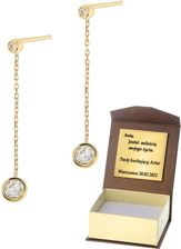 Intergold Złote kolczyki z kamieniami Próby 585 gr. 1.08