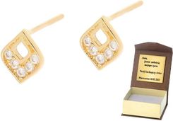 Intergold Złote kolczyki z cyrkoniami Próby 585 gr. 0.91