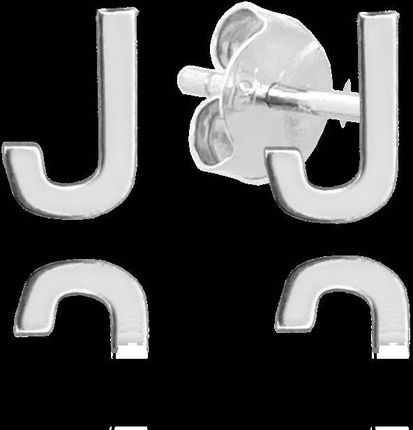 Minet Srebrne kolczyki litera "J"