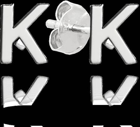 Minet Srebrne kolczyki litera "K"