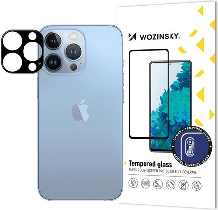 Szkło hartowane 9H na aparat iPhone 15 Pro Max Wozinsky Full Camera Glass - czarne