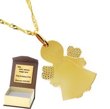 Intergold Złoty medalik aniołek Próby 585 gr. 0.91