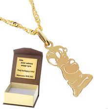 Intergold Złoty medalik aniołek Próby 585 gr. 0.33