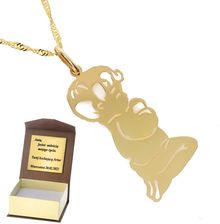 Intergold Złoty medalik aniołek Próby 585 gr. 0.9