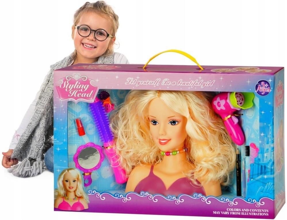 Nicola Toys Lalka Głowa Do Stylizacji Czesania +Kosmetyki 1405 - Ceny i ...