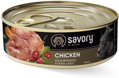 Savory Cat Adult Sterilised Chicken Karma Mokra Dla Dorosłych Kotów Po Sterylizacji i Kastracji z Kurczakiem 100g