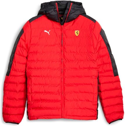 Kurtka z kapturem męska Puma FERRARI RACE MT7 ECOLITE PADDED czerwone 62093402