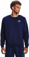 Męska bluza dresowa nierozpinana bez kaptura Under Armour UA Essential Fleece Crew - granatowa